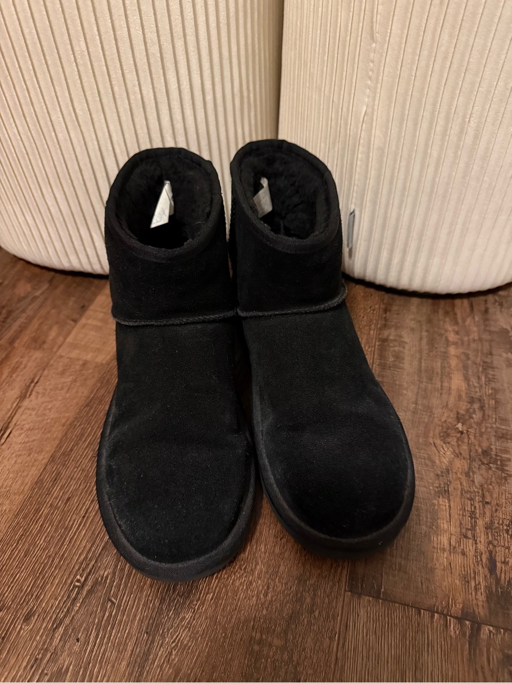 Koolaburra Black Short Suede Ankle Booties